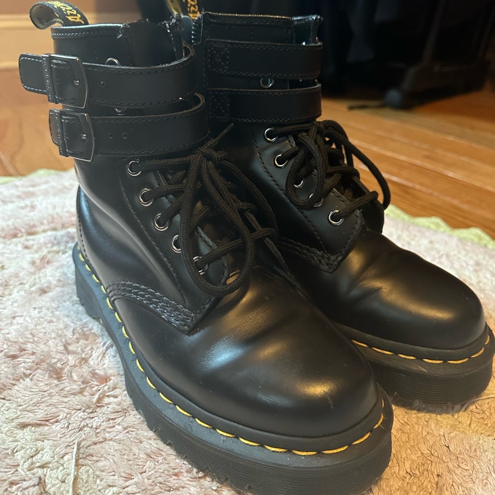 Womens Dr. Martens 1460 8-Eye Bex Buckle Boot - Black